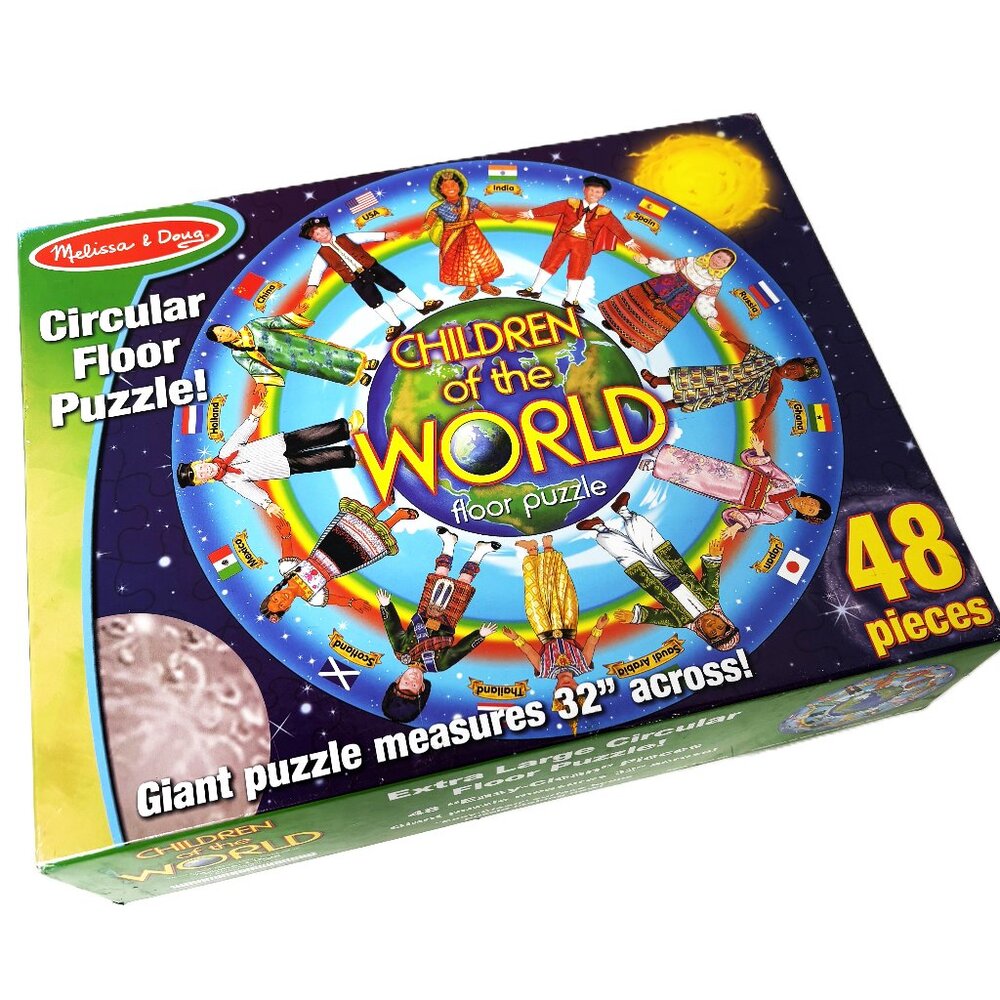 Melissa and Doug Children of the World Circular Floor Puzzle 48 Pieces